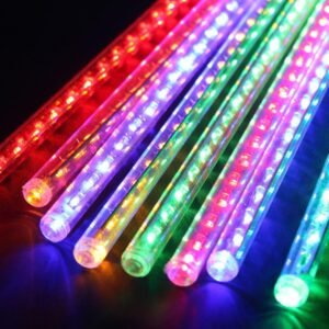Rain Drop LED Meteor Shower 8 Tubes Multicolor | Icicle Falling Effect for Diwali, Christmas, New Year, Home & Outdoor Decoration, Balcony, Tree, Party Decor