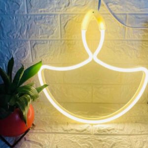 30cm Neon Diya Strip Lights, LED Strip Rope Lights for Home Party Supplies Decor Accessory | Signs for Diwali Room Indoor Outdoor Decoration Light, Electric AC Plug (Warm White)
